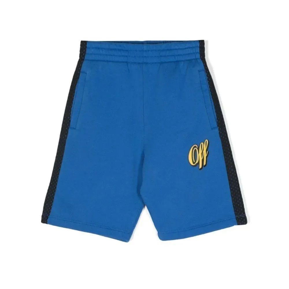 Off-White Kids Baseball cotton shorts